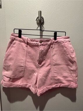 Judy Blue Light Pink High-Rise Utility Shorts